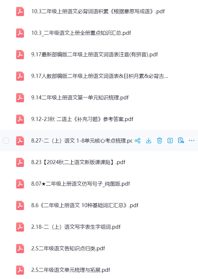 图片[5]飞来鱼学创营小学二年级语文上册-总结类资料 (背读类)飞来鱼学创营飞来鱼学创营