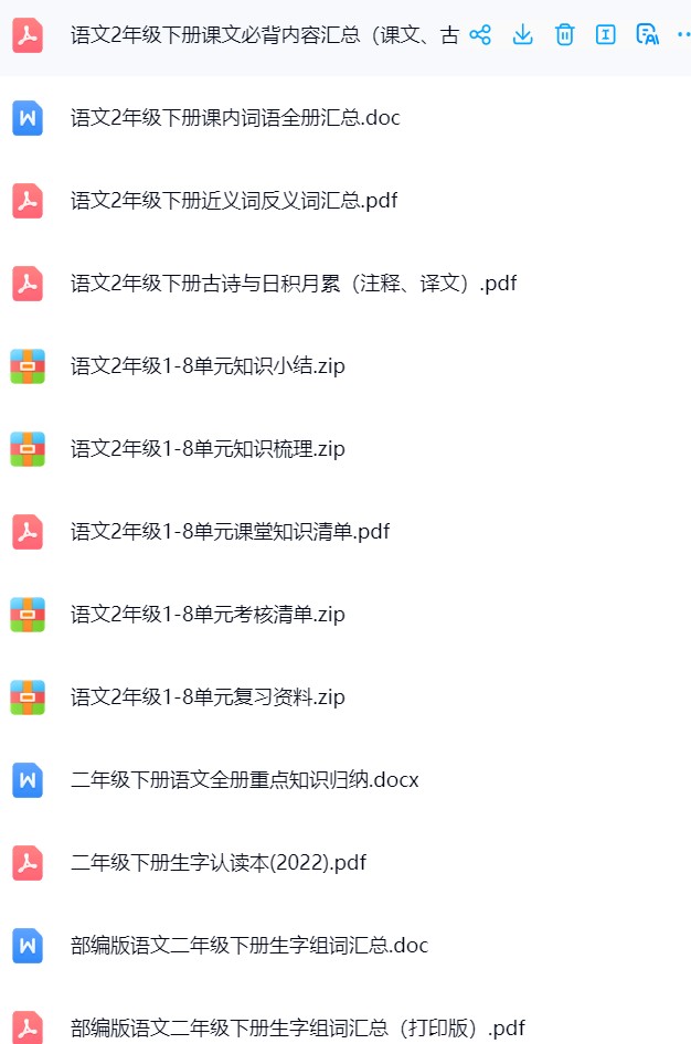 图片[3]飞来鱼学创营小学二年级语文下册-知识点总结飞来鱼学创营飞来鱼学创营